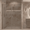 Alcove shower screen Hietakari Forma 325, Mocha frame, grey tinted glass