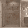 Alcove shower screen Hietakari Forma 325, Mocha frame, bronze tinted glass
