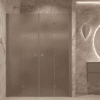 Alcove shower screen Hietakari Forma 325, Mocha frame, brown satin glass