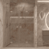 Alcove shower screen Hietakari Forma 325, Sand frame, bronze tinted glass