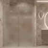 Alcove shower screen Hietakari Forma 325, Sand frame, satin frosted glass