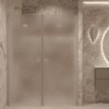 Alcove shower screen Hietakari Forma 325, Sand frame, super bright satin glass