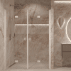 Alcove shower screen Hietakari Forma 325, white frame, super bright glass