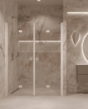 Alcove shower screen Hietakari Forma 325, folding door + folding door