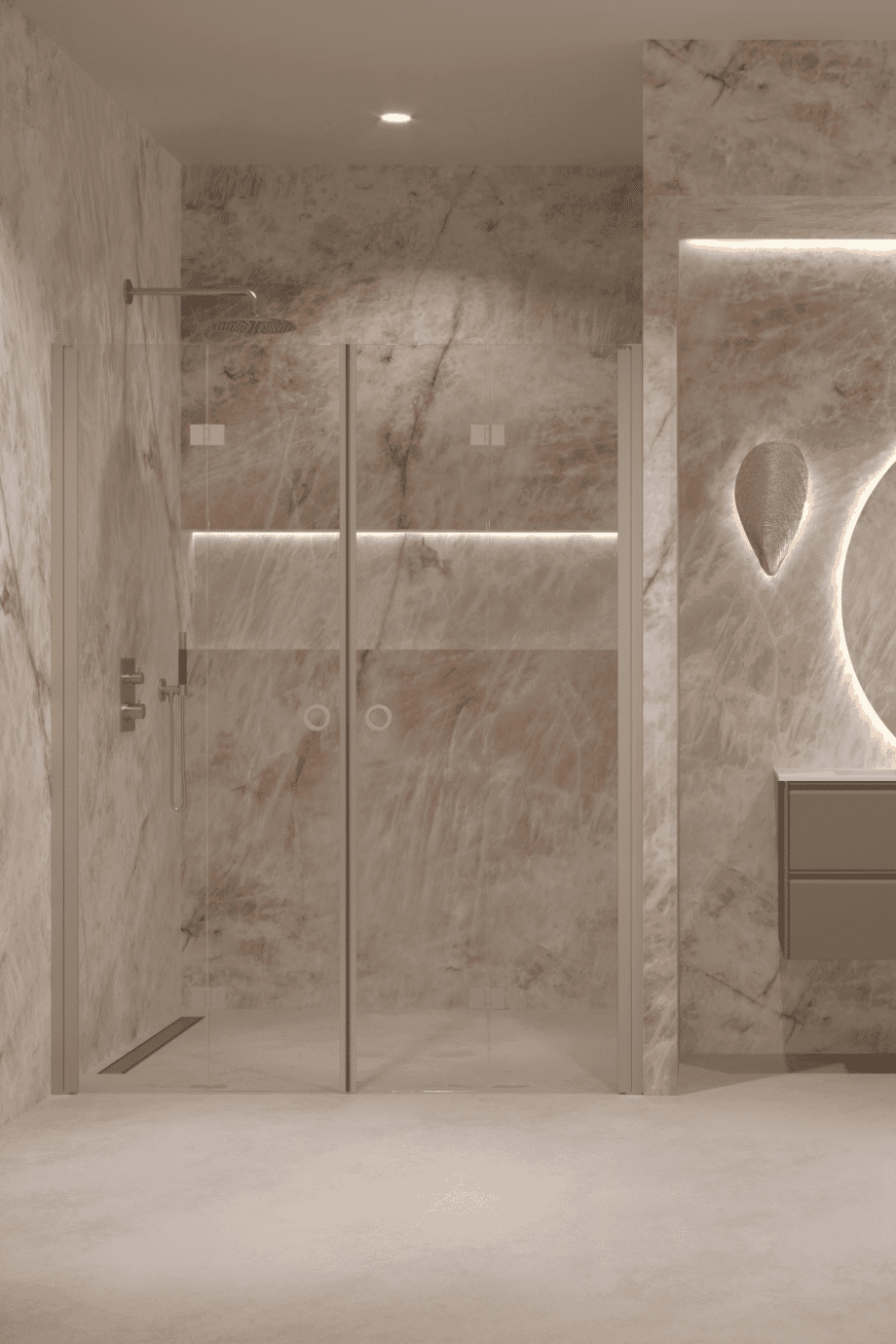 Alcove shower screen Hietakari Forma 325, folding door + folding door – 7