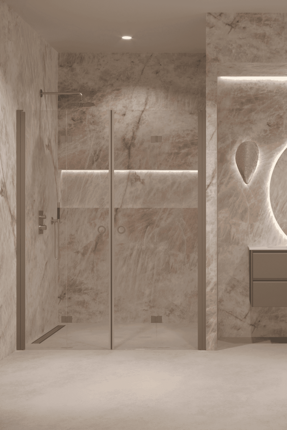Alcove shower screen Hietakari Forma 325, folding door + folding door – 8