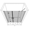 Alcove shower screen Hietakari Forma 326, folding door + hinged door with fixed part – 3