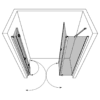 Alcove shower screen Hietakari Forma 326 – 3D drawing 2