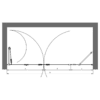 Alcove shower screen Hietakari Forma 326, folding door + hinged door with fixed part – 2