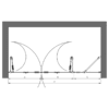 Alcove shower screen Hietakari Forma 327 – dimension drawing Alcove shower screen Hietakari Forma 327 – dimension drawing