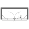 Alcove shower screen Hietakari Forma 329, hinged door with fixed part + folding door with fixed part – view 2 Alcove shower screen Hietakari Forma 329, hinged door with fixed part + folding door with fixed part – 2