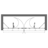 Alcove shower screen Hietakari Forma 330, folding door with fixed part + folding door with fixed part – 2
