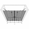 Alcove shower screen Hietakari Forma 330, folding door with fixed part + folding door with fixed part – 3