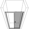 Alcove shower screen Hietakari Forma 462, fixed wall + sliding door – view 3 Alcove shower screen Hietakari Forma 462, fixed wall + sliding door – 3