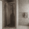 Alcove shower screen Hietakari Forma 462, aluminium frame, bronze tinted glass Alcove shower screen Hietakari Forma 462, aluminium frame, bronze tinted glass