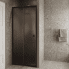 Alcove shower screen Hietakari Forma 462, Cocoa frame, grey satin glass Alcove shower screen Hietakari Forma 462, Cocoa frame, grey satin glass