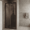 Alcove shower screen Hietakari Forma 462, Cocoa frame, bronze tinted glass Alcove shower screen Hietakari Forma 462, Cocoa frame, bronze tinted glass