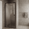 Alcove shower screen Hietakari Forma 462, Cocoa frame, reeded glass Alcove shower screen Hietakari Forma 462, Cocoa frame, reeded glass