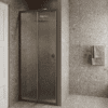 Alcove shower screen Hietakari Forma 462, Mocha frame, Chinchilla patterned glass Alcove shower screen Hietakari Forma 462, Mocha frame, Chinchilla patterned glass