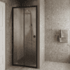 Alcove shower screen Hietakari Forma 462, black frame, reeded glass Alcove shower screen Hietakari Forma 462, black frame, reeded glass