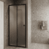 Alcove shower screen Hietakari Forma 462, black frame, super bright satin glass Alcove shower screen Hietakari Forma 462, black frame, super bright satin glass
