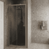 Alcove shower screen Hietakari Forma 462, Sand frame, grey tinted glass Alcove shower screen Hietakari Forma 462, Sand frame, grey tinted glass