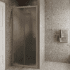Alcove shower screen Hietakari Forma 462, Sand frame, satin frosted glass Alcove shower screen Hietakari Forma 462, Sand frame, satin frosted glass