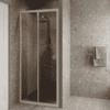 Alcove shower screen Hietakari Forma 462, white frame, bronze tinted glass Alcove shower screen Hietakari Forma 462, white frame, bronze tinted glass