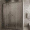 Alcove shower screen Hietakari Forma 464, aluminium frame, reeded glass Alcove shower screen Hietakari Forma 464, aluminium frame, reeded glass