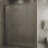 Alcove shower screen Hietakari Forma 464, aluminium frame, satin frosted glass Alcove shower screen Hietakari Forma 464, aluminium frame, satin frosted glass