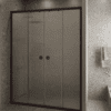 Alcove shower screen Hietakari Forma 464, Cocoa frame, Chinchilla patterned glass Alcove shower screen Hietakari Forma 464, Cocoa frame, Chinchilla patterned glass