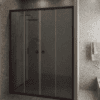 Alcove shower screen Hietakari Forma 464, Cocoa frame, grey tinted glass Alcove shower screen Hietakari Forma 464, Cocoa frame, grey tinted glass