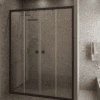 Alcove shower screen Hietakari Forma 464, fixed wall + fixed wall + sliding door + sliding door – view 8 Alcove shower screen Hietakari Forma 464, fixed wall + fixed wall + sliding door + sliding door – 8