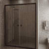 Alcove shower screen Hietakari Forma 464, Cocoa frame, bronze tinted glass Alcove shower screen Hietakari Forma 464, Cocoa frame, bronze tinted glass