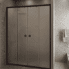 Alcove shower screen Hietakari Forma 464, Cocoa frame, super bright satin glass Alcove shower screen Hietakari Forma 464, Cocoa frame, super bright satin glass