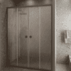 Alcove shower screen Hietakari Forma 464, Mocha frame, reeded glass Alcove shower screen Hietakari Forma 464, Mocha frame, reeded glass