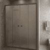 Alcove shower screen Hietakari Forma 464, Mocha frame, super bright satin glass Alcove shower screen Hietakari Forma 464, Mocha frame, super bright satin glass
