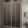 Alcove shower screen Hietakari Forma 464, white frame, grey satin glass Alcove shower screen Hietakari Forma 464, white frame, grey satin glass