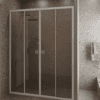Alcove shower screen Hietakari Forma 464, white frame, bronze tinted glass Alcove shower screen Hietakari Forma 464, white frame, bronze tinted glass