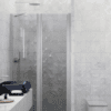 Alcove shower screen Hietakari Infinia 237, aluminium frame, grey tinted glass Alcove shower screen Hietakari Infinia 237, aluminium frame, grey tinted glass