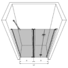 Alcove shower screen Hietakari Infinia 238 – 3D drawing Alcove shower screen Hietakari Infinia 238 – 3D drawing