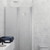 Alcove shower screen Hietakari Infinia 238, aluminium frame, Chinchilla patterned glass Alcove shower screen Hietakari Infinia 238, aluminium frame, Chinchilla patterned glass