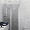 Alcove shower screen Hietakari Infinia 238, aluminium frame, grey tinted glass Alcove shower screen Hietakari Infinia 238, aluminium frame, grey tinted glass
