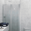 Alcove shower screen Hietakari Infinia 238, aluminium frame, satin frosted glass Alcove shower screen Hietakari Infinia 238, aluminium frame, satin frosted glass