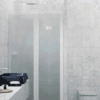 Alcove shower screen Hietakari Infinia 238, white frame, satin frosted glass Alcove shower screen Hietakari Infinia 238, white frame, satin frosted glass