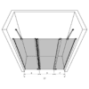 Alcove shower screen Hietakari Infinia 239, fixed wall + hinged door with fixed part – 3