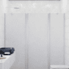 Alcove shower screen Hietakari Infinia 239, aluminium frame, Chinchilla patterned glass