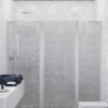 Alcove shower screen Hietakari Infinia 239, aluminium frame, grey tinted glass