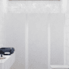 Alcove shower screen Hietakari Infinia 239, white frame, Chinchilla patterned glass
