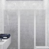 Alcove shower screen Hietakari Infinia 239, white frame, grey tinted glass